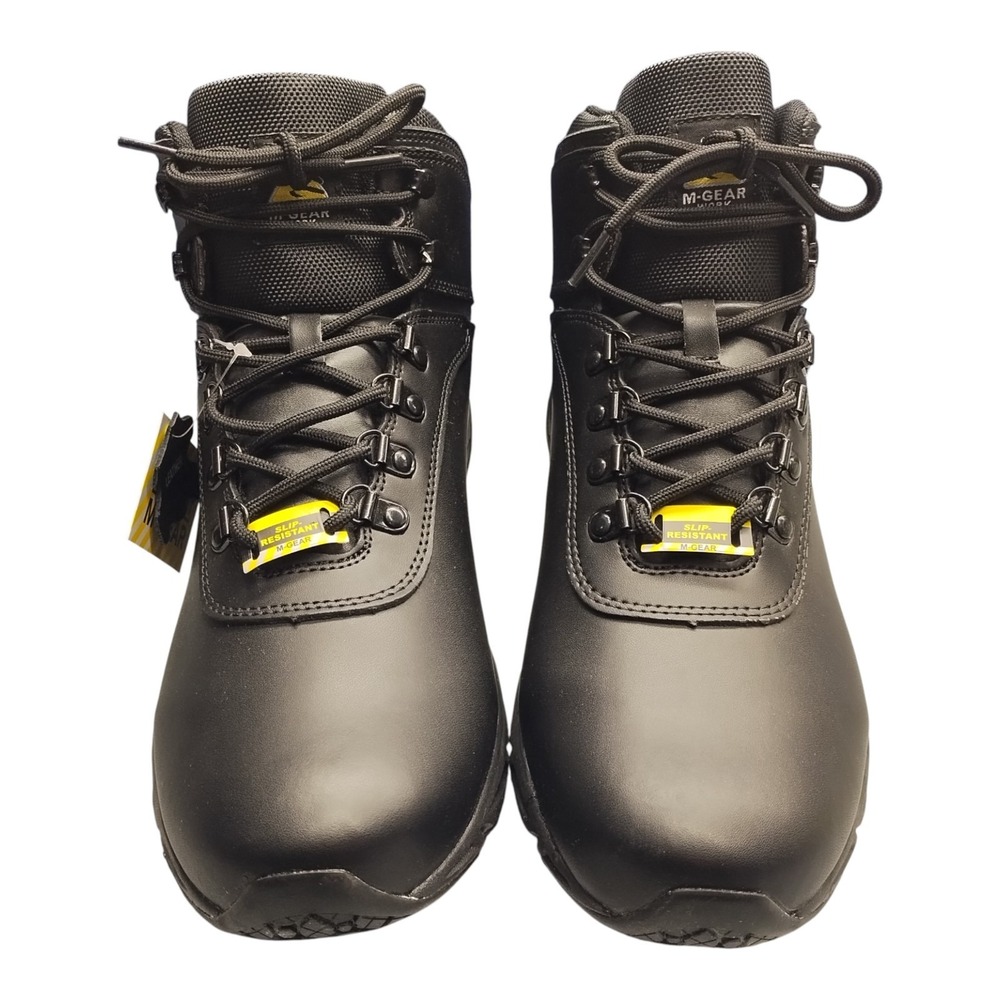 Mountain Gear Safety Work‎ Boots Mens Size 12 Black Upper Leather Slip Resistant